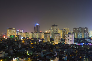 Fototapeta na wymiar Hanoi city skyline at night