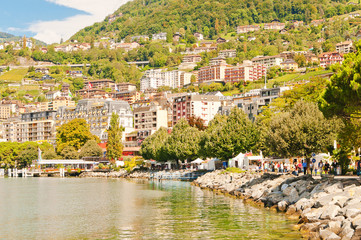 View of Montreux, Geneva lake, Switzerland