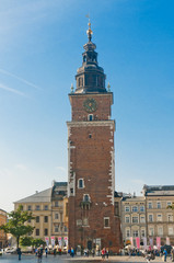 Town Hall Tower Market Square in Krakow, Poland - 133812307