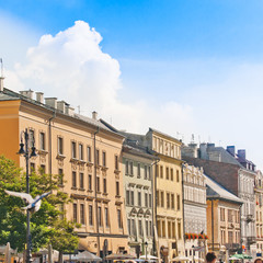 Fototapeta na wymiar Krakow - Poland's historic center, a city with ancient architect