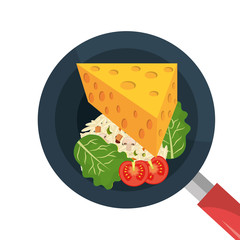 healthy food menu icon vector illustration design