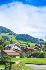 Fototapeta na wymiar Landscape in the Swiss Alps, Switzerland