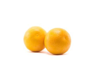 two orange isolated on white background