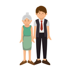 happy family member character vector illustration design