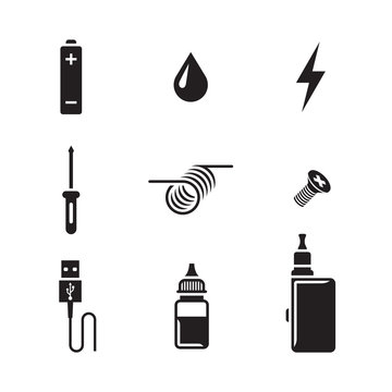 Electronic cigarette icons