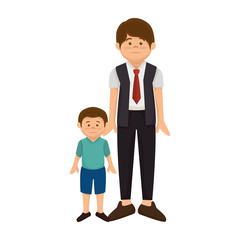 happy family member character vector illustration design