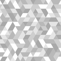 Geometric vector pattern with gray and white triangles. Geometric modern ornament. Seamless abstract background