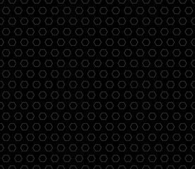Fototapeta na wymiar Monochrome seamless pattern, vector illustration with thin outline hexagons. Endless dark geometric minimalist texture, stylish abstract black & white background. Design for decoration, digital, web
