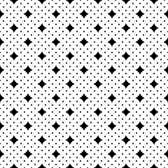 Vector monochrome seamless pattern. Black & white simple minimalist texture. Different size circles. Polka dot wallpaper, repeat tiles. Abstract endless background. Design for prints, decor, textile