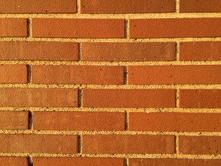 Texture of wall with orange bricks