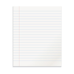 Realistic template notepad with spiral. Blank cover design. School business diary. Office stationery notebook on white background