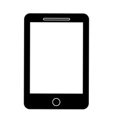 smartphone device icon over white background. vector illustration