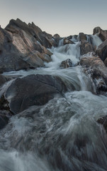 Obraz premium Great Falls Park waterfall from below