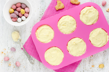 Easter nest cake cooking , Easter recipe step by step