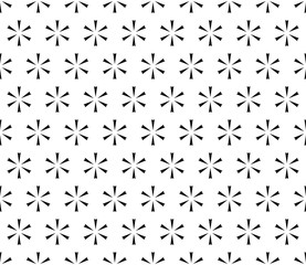 Vector seamless pattern. Modern stylish black & white subtle texture. Simple geometric floral figures, repeat abstract monochrome background. Design for decoration, textile, prints, digital, fabric