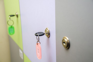 key with tag on locker