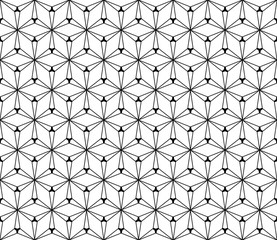 Fototapeta premium Vector seamless pattern, simple geometric triangular texture. Illustration of windmills, fans. Abstract black & white endless background, repeat tiles. Design for prints, decor, textile, furniture