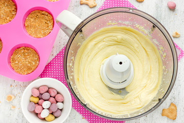 Easter nest cake cooking , Easter recipe step by step