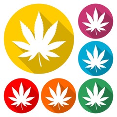 Marijuana Icon Flat Graphic Design - vector Illustration icon