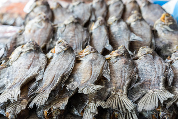 Dried fish for sale on a shop in Mekong delta, Vietnam