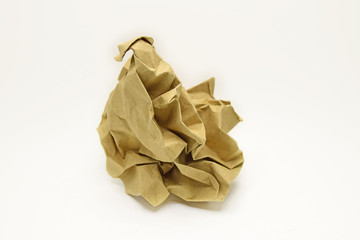 Clumpled brown paper
