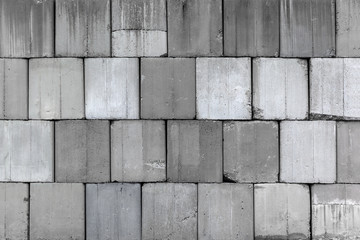 wall made of concrete blocks