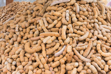 Sweet brown tamarind collection closeup