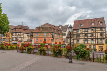Fototapeta na wymiar Square in Colmar, France