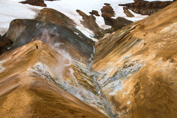 Geothermal area Kerlingarfjoll on Iceland
