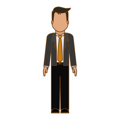 faceless businessman icon image vector illustration design 