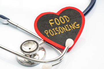 stesthoscope with red heart shape - medical concept