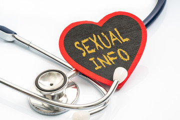 stesthoscope with red heart shape - medical concept