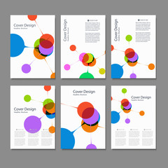 Abstract bright simple technology brochure template. Connection structure