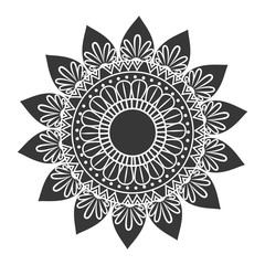 mandala art decorative icon vector illustration design