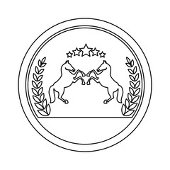 horse equine emblem image vector illustration design