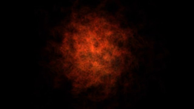 Computer generated animation of incandescent fire explosion. No looping.