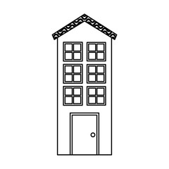 exterior building isolated icon vector illustration design