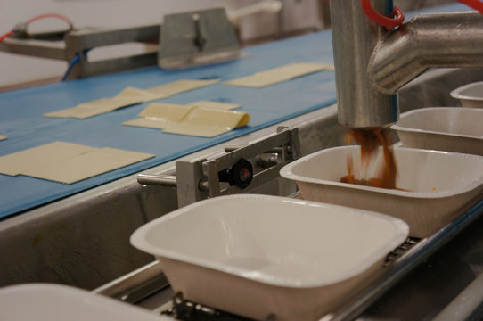 Factory Food Manufacturing - Lasagne Ready Meal Production