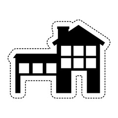 exterior house isolated icon vector illustration design