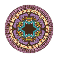 mandala art decorative icon vector illustration design