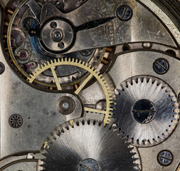 clockwork old mechanical USSR watch, high resolution and detail