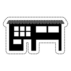 exterior house isolated icon vector illustration design