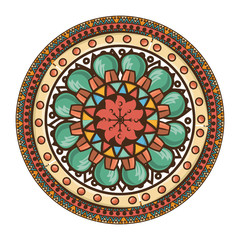 mandala art decorative icon vector illustration design