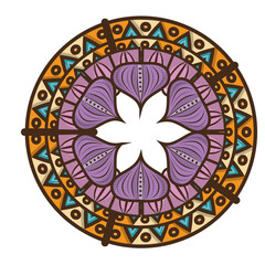 mandala art decorative icon vector illustration design