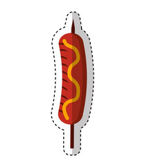 sausage bbq isolated icon vector illustration design