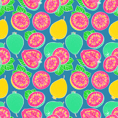 seamless ripe bright color guava