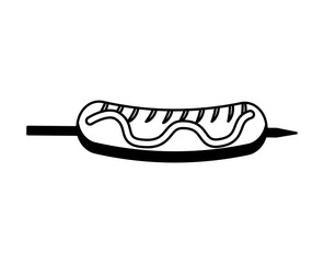 sausage bbq isolated icon vector illustration design