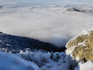Fototapeta na wymiar Landscape of beautiful snowy mountains in Slovakia 3