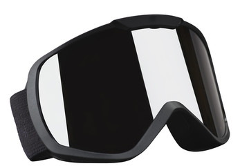 black skier mask on the white background