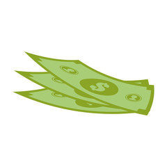money bills icon over white background. colorful design. vector illustration